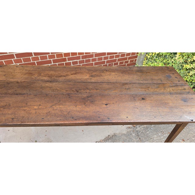 French Plank Kitchen Refectoy Farmhouse Dining Table, 1850 For Sale - Image 14 of 17