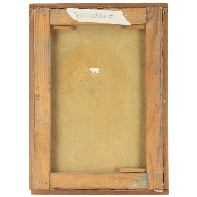 Sirio Pellegrini, Self Portrait, Oil on Canvas, 1969 For Sale - Image 4 of 5