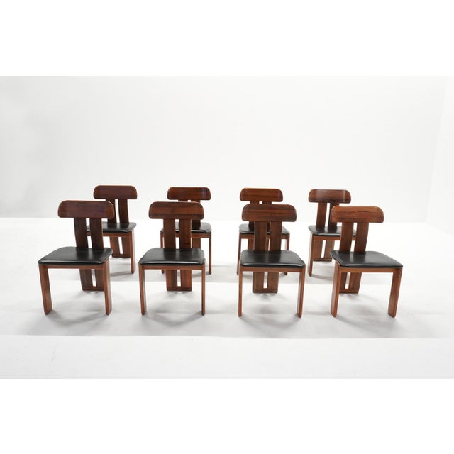 Sapporo Dining Chairs by Mario Marenco for Mobilgirgi, Italy, 1970s, Set of 8 For Sale - Image 3 of 10