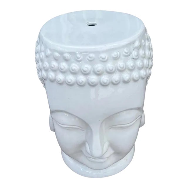 Late 20th Century Vintage Ceramic Buda Stool For Sale