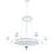 Vintage Handmade White and Blue Iron 8-Light Pendant Chandelier For Sale In New York - Image 6 of 10