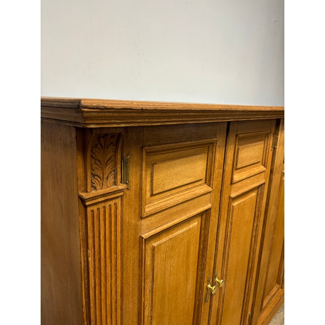 Antique English Four Door Cabinet For Sale - Image 4 of 12