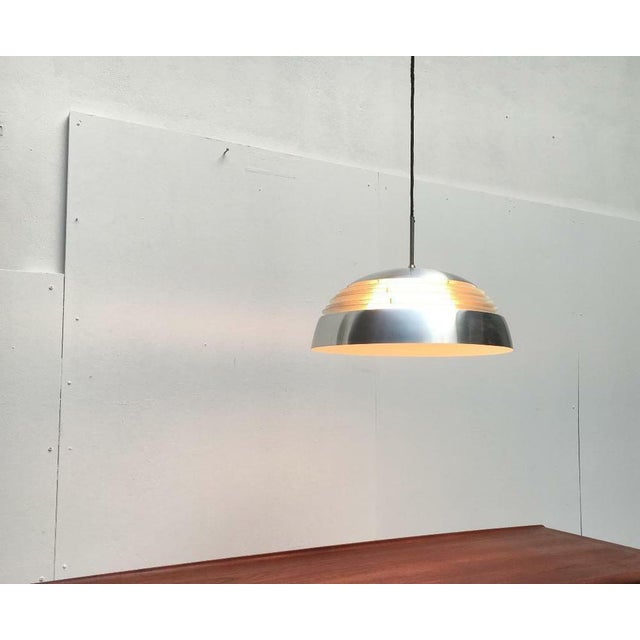 Mid-Century German Space Age Aluminum and Glass Pendant Lamp from Doria, 1960s For Sale - Image 18 of 18