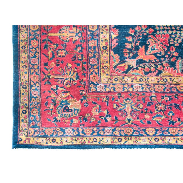 Early 20th Century Persian Sarouk Mohajeran Rug For Sale - Image 11 of 14
