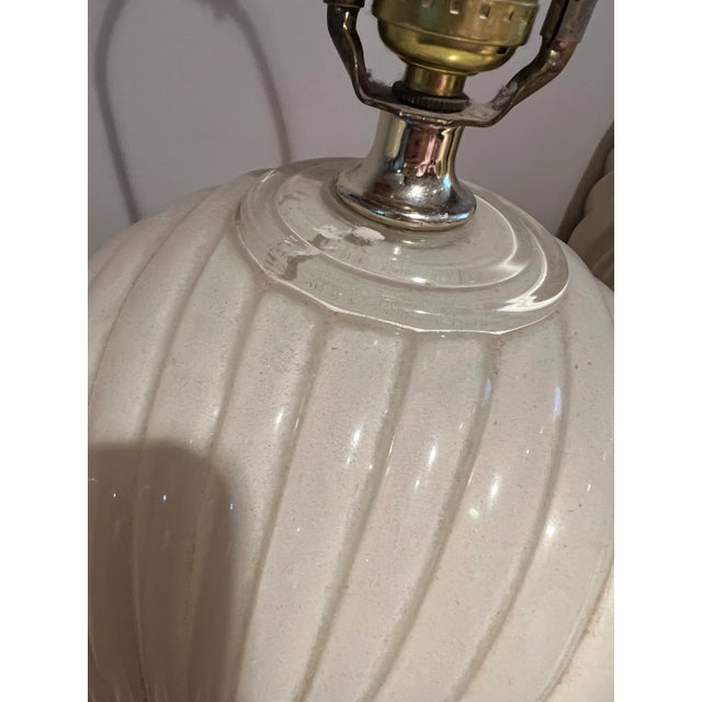 Mid-Century Modern 1980 Art Deco Shell Style Table Lamps - a Pair For Sale - Image 3 of 8