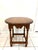 1980s Authentic L. Hitchcock Signed Oval Side Table - Solid Oak Harvest Stenciled Accent End Table - Scalloped Apron For Sale In West Palm - Image 6 of 12