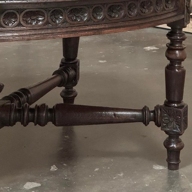 19th Century French Louis XVI Oval Coffee Table For Sale - Image 4 of 12