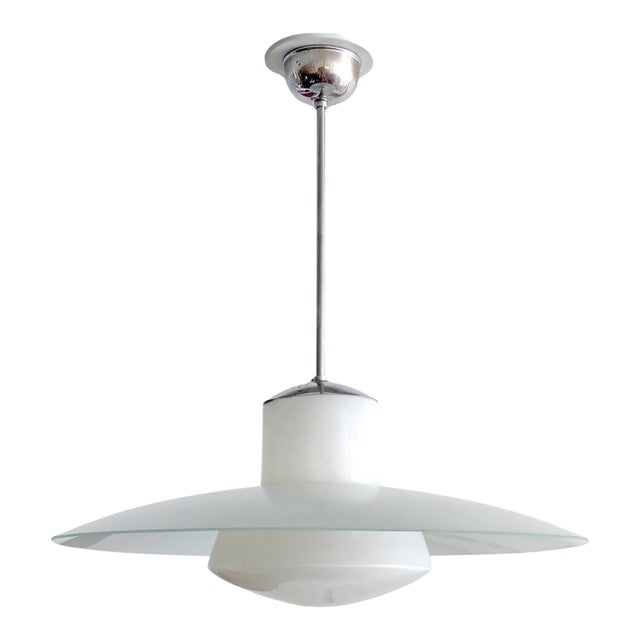 Kandem Glass Pendant Light, 1930 For Sale