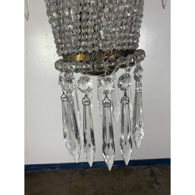 Early 20th Century Empire-Style Crystal Beaded Chandelier For Sale - Image 13 of 13