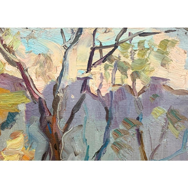 Realism Forest Landscape Oil Painting, Ukrainian Art, 1957 18-24 For Sale - Image 3 of 6