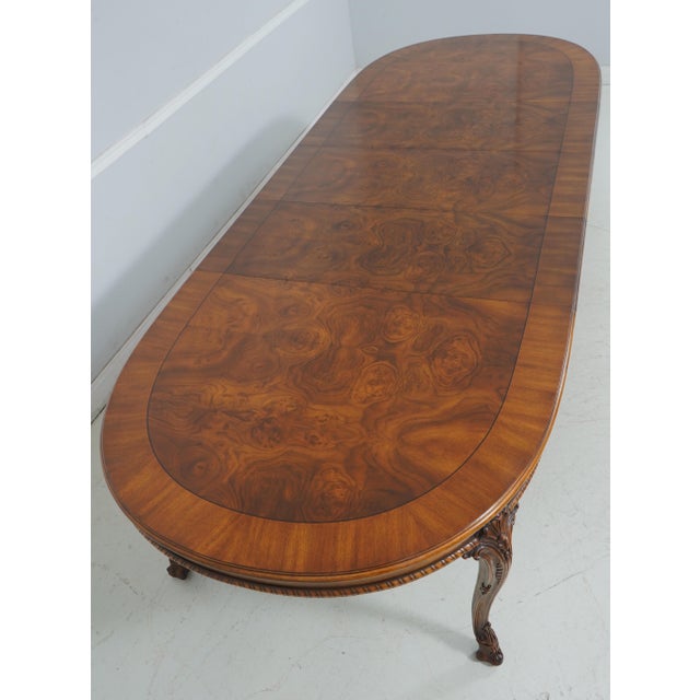 Karges Burl Walnut Georgian Style Dining Table For Sale - Image 13 of 18