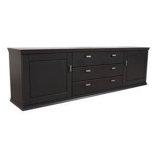Wooden Sideboard in Black Anthracite by Musterring For Sale