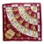 Hermes Les Cliquetis Red Silk Scarf Artist Julie Abadie 2010 For Sale