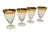 Vintage Dorothy Thorpe Style Goblets With Triple Gold Bands - A Set of 4 For Sale - Image 4 of 9