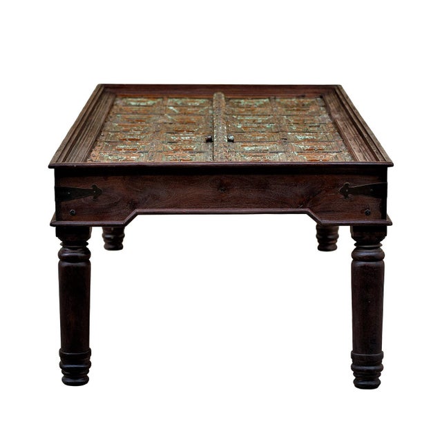 1920s Rustic Dark Brown Reclaimed Wood Dining Table – 1 Piece For Sale In Houston - Image 6 of 8