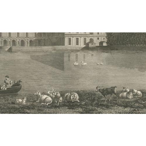 Paper Louis-Pierre Baltard, Antique View of Château De Fontainebleau, 1803, Engraving For Sale - Image 7 of 11