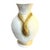 Cream/Gold Rope Trompe l'Oeil Large Plaster Vase For Sale