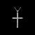 Natural Diamond Cross Pendant 17" Chain 14k White Gold 0.41 TCW Certified For Sale In New York - Image 6 of 11