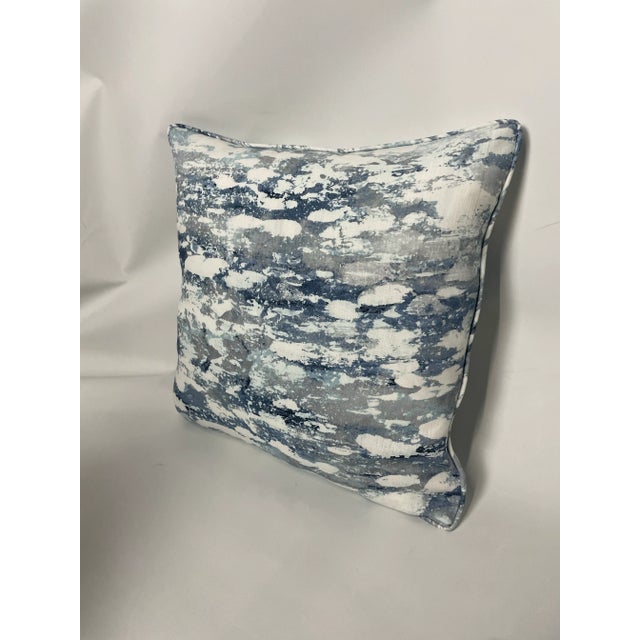 Blue Kravet Lost Coast in Atlantic Abstract Pillow Set - Trio For Sale - Image 8 of 12