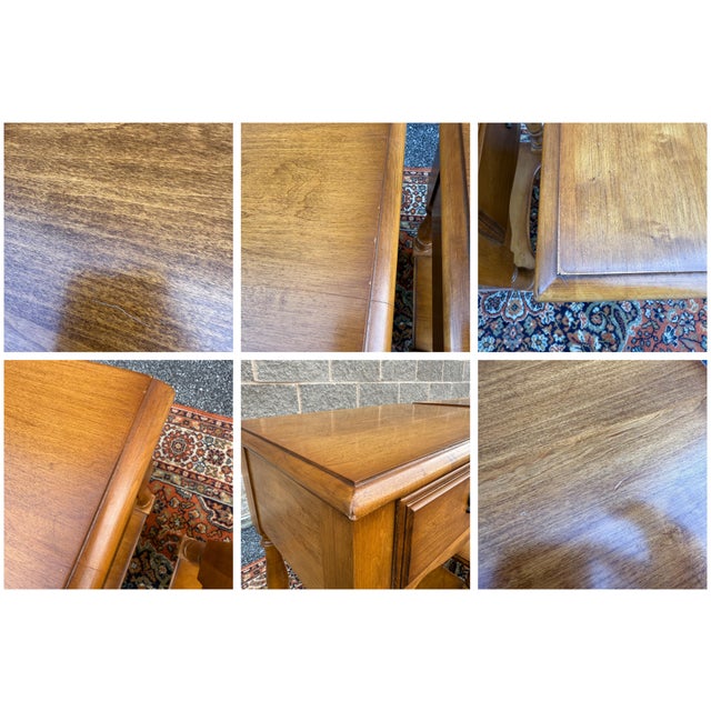 Vintage Pennsylvania House Rustic Traditional Solid Maple Tiered 1 Drawer Nightstands - A Pair For Sale - Image 16 of 17