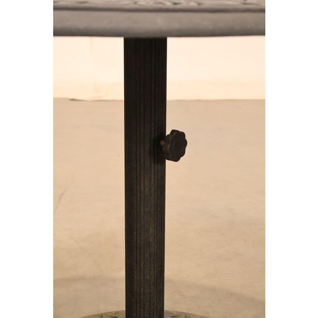 Hanamint Outdoor Round Cast Aluminum Dining Table and Chair Set For Sale - Image 12 of 18
