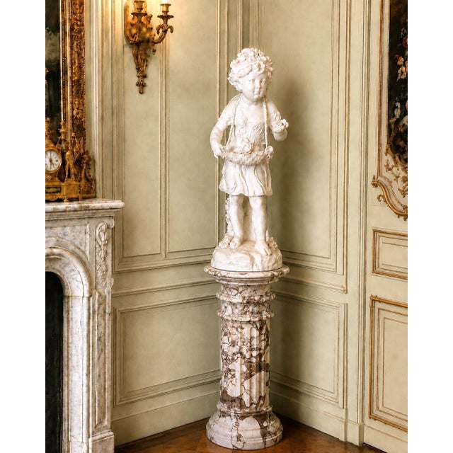 19c Royal Worcester Victorian Off White Parian Flower Girl For Sale - Image 13 of 13