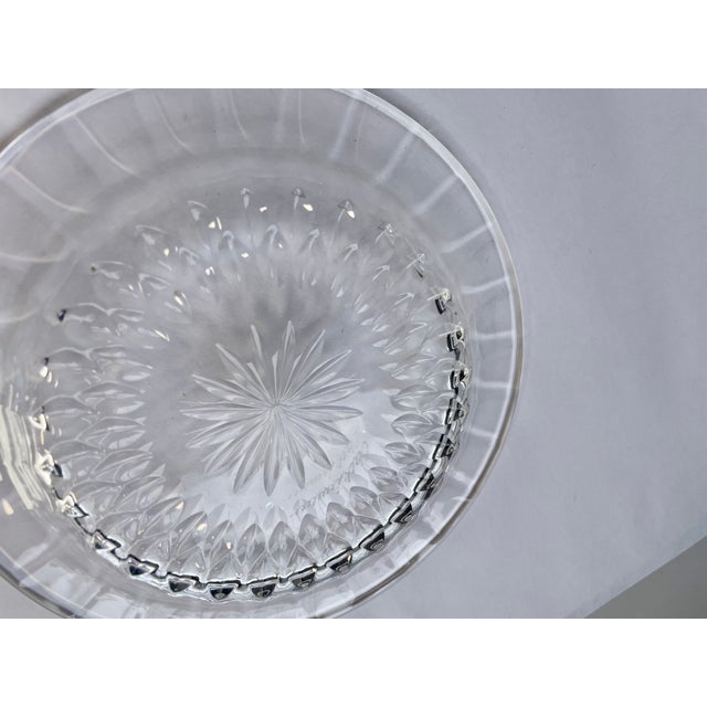 Traditional 1950s Val Saint Lambert Cut Crystal 6” Salad Plates “Imperial” Pattern - Set of 8 For Sale - Image 3 of 5
