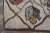 1920s Tan Beige Symmetrical Floral Folk Art Antique American Hooked Rug For Sale - Image 10 of 11