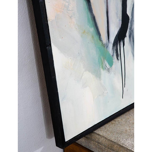Mid Century Modern Painting Female Form Abstract Signed Large 35x51 Woman XL For Sale - Image 9 of 12