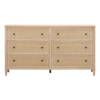 Bristol Park Whitewashed Oak Wood Dresser For Sale