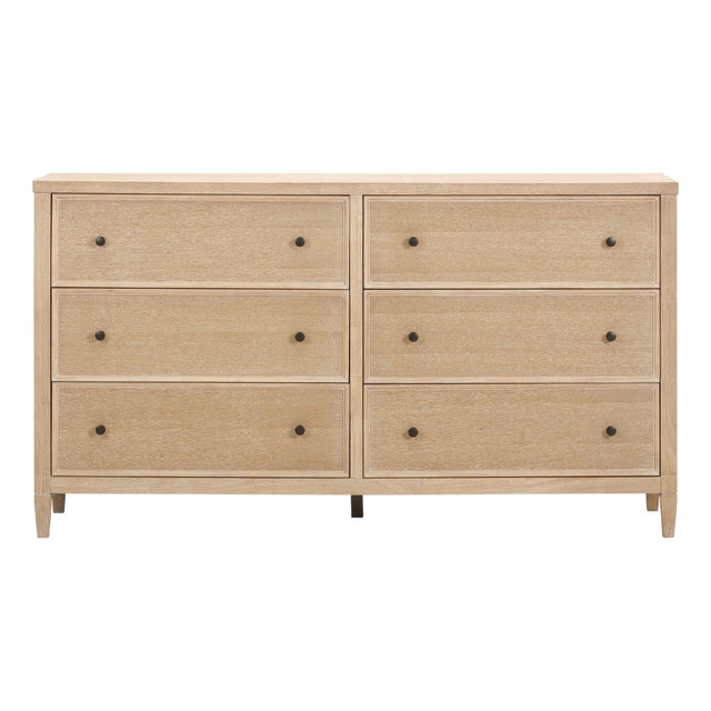 Bristol Park Whitewashed Oak Wood Dresser For Sale