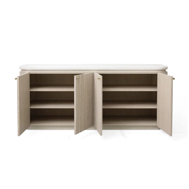 Beige Corey Damen Jenkins for Maitland-Smith Morghan Credenza For Sale - Image 8 of 12