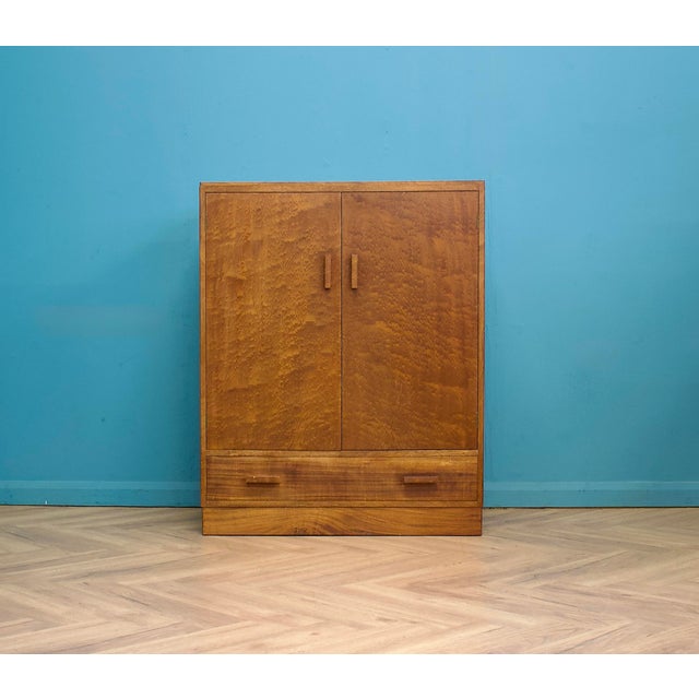 Vintage Art Deco Burr Walnut Compactum Wardrobe, 1950s For Sale - Image 3 of 10