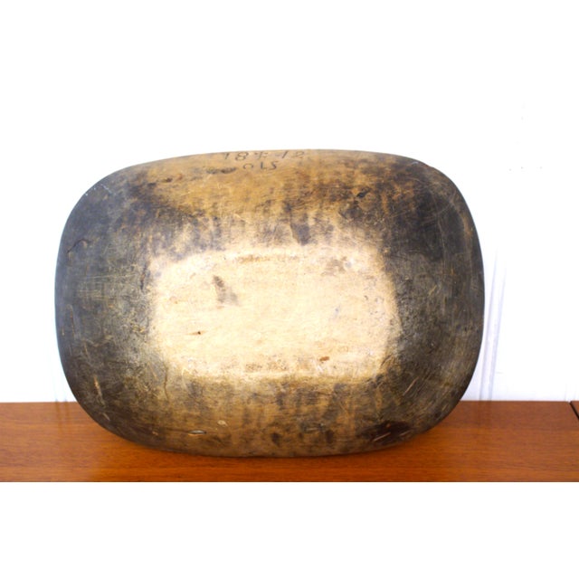 Wood Swedish Folklore Carved Wooden Bowl, 1812 For Sale - Image 7 of 10