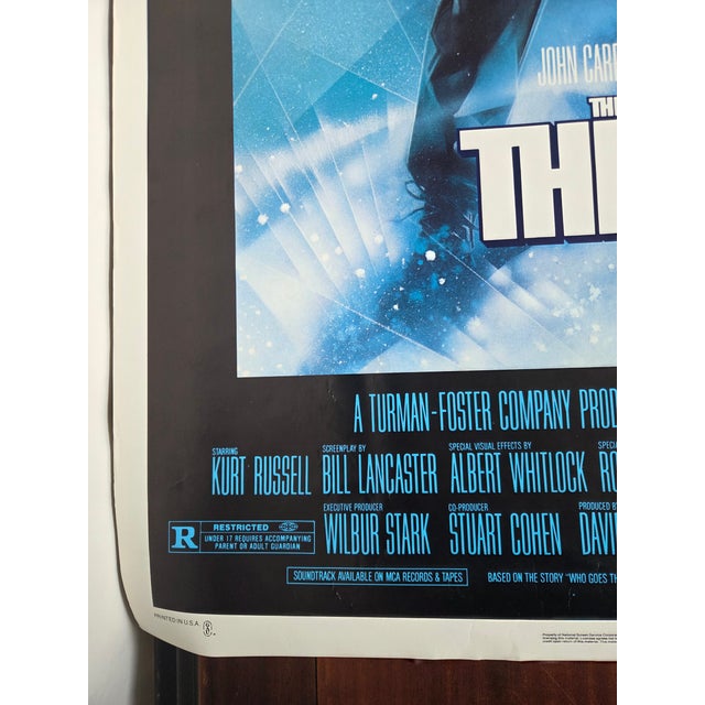 Vintage Horror John Carpenter's the Thing Original One Sheet Movie Poster For Sale - Image 9 of 11