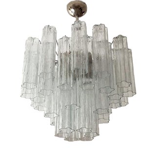 Tubular Murano Glass Chandelier of Medium Size For Sale