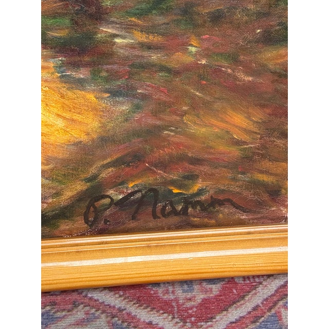 Vintage Van Gogh-Style Impressionist Landscape Oil on Canvas Painting For Sale - Image 17 of 17