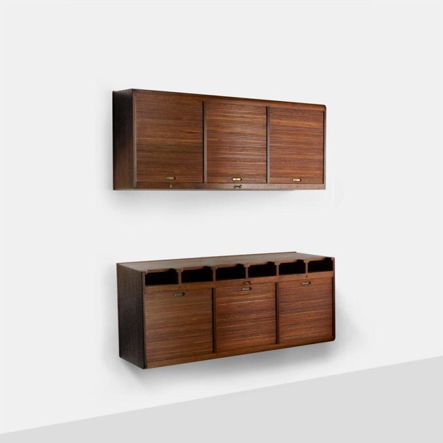 Mid-Century Modern 1940s Two-Part Hanging Wall Cabinet by Palle Suenson - 2 Pieces For Sale - Image 3 of 6