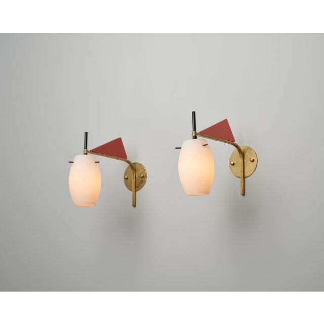 Mid-Century Modern Mid-Century Modern Italian Wall Lamps, 1950s, Set of 2 For Sale - Image 3 of 9