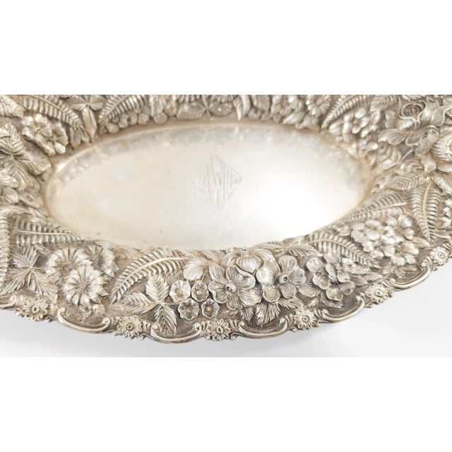 Late 19th Century 19th Century Baltimore Sterling Silver Repousse Bread Bowl by James Armiger For Sale - Image 5 of 12