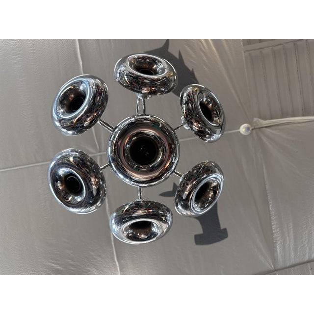 Mid-Century Modern Chandelier attributed to Gaetano Sciolari for Sciolari For Sale - Image 3 of 10