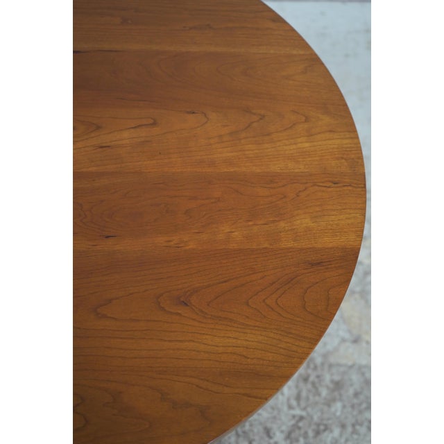 Stickley Round Cherry End Table Mission Style For Sale - Image 12 of 14