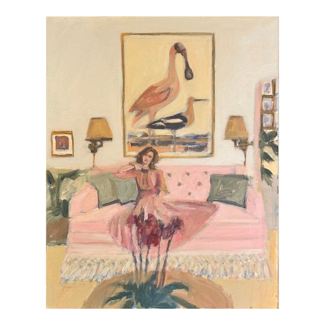 “Bird Watcher”an Original Painting by Michelle Heimann . For Sale