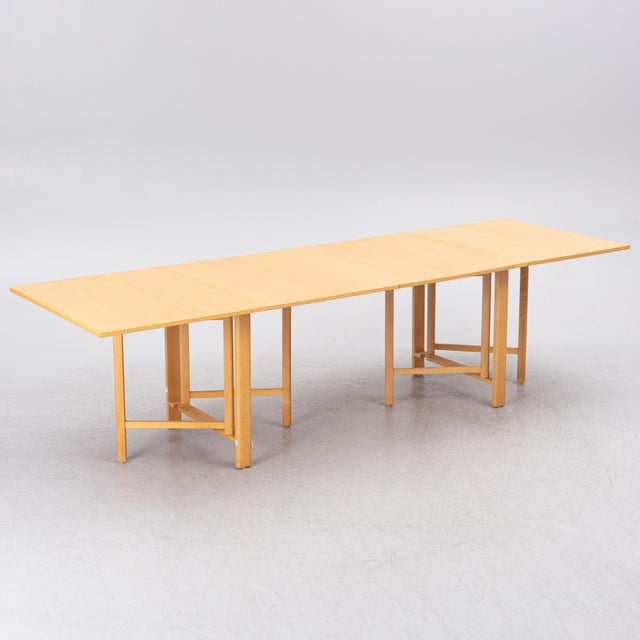 1980s Bruno Mathsson Maria Flap Table Drop Leaf for Mathsson International, Värnamo, Sweden For Sale - Image 6 of 9