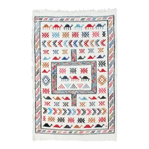 Late 20th Century Vintage Moroccan Rug - 5' X 3'3"