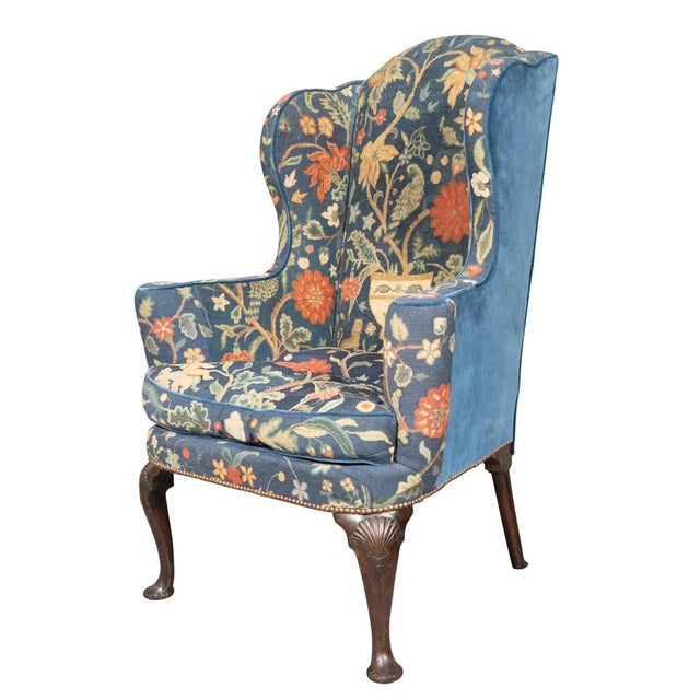 George II Mahogany Wing Chair For Sale - Image 4 of 9