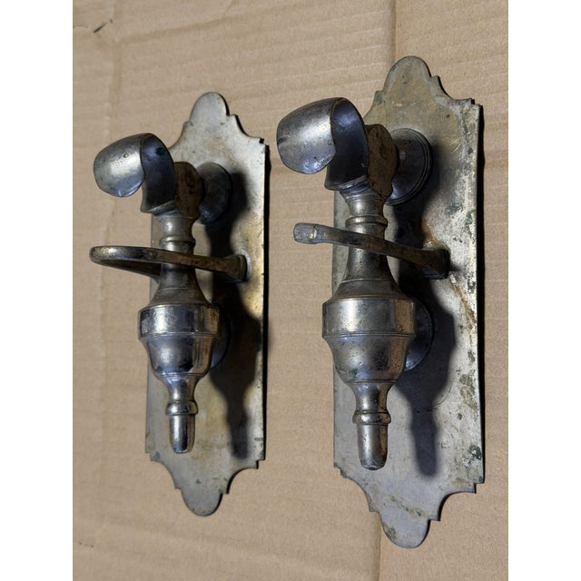 Silver Door Knockers in Silver-Plated Bronze, 1780, Set of 2 For Sale - Image 8 of 11