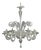Murano Clear Glass Ten Branch Chandelier For Sale