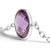 .925 Sterling Silver Bezel Set Purple Amethyst 5 Station Adjustable Bolo Bracelet For Sale - Image 4 of 5