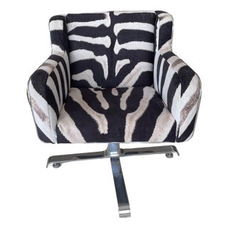 Middle Ct Arm Chair With New Cover Zebra For Sale